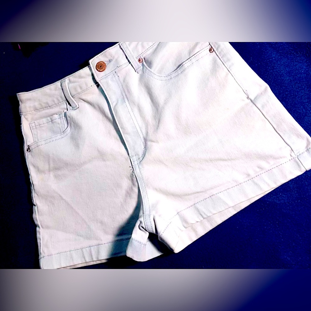 Light Wash High Waisted Denim Shorts